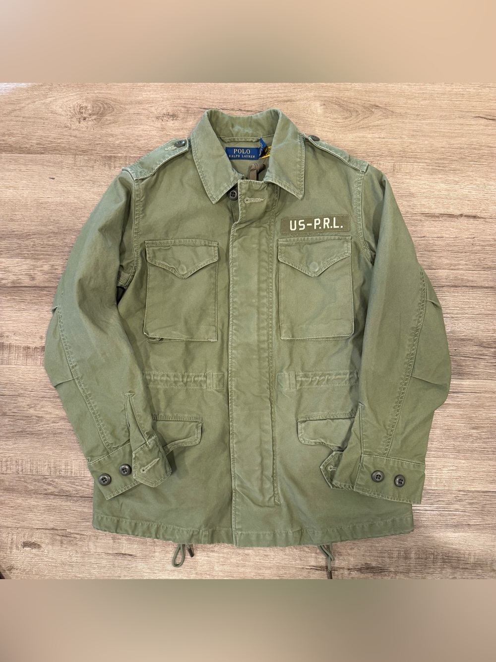 XS Polo Ralph Lauren Women's Military Field Jacket Olive Green M-65 Twill US PRL